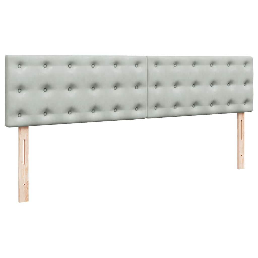 vidaXL Ottoman-Bett mit Matratze Hellgrau 200x200 cm Samt