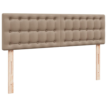 vidaXL Ottoman-Bett mit Matratzen Cappuccino 160x200cm Kunstleder