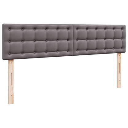 vidaXL Lit ottoman avec matelas Gris 200x200 cm Similicuir