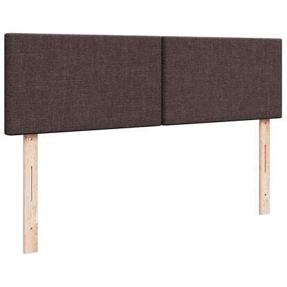 Ottoman-Bett mit Matratzen Dunkelbraun 160x200 cm Stoff