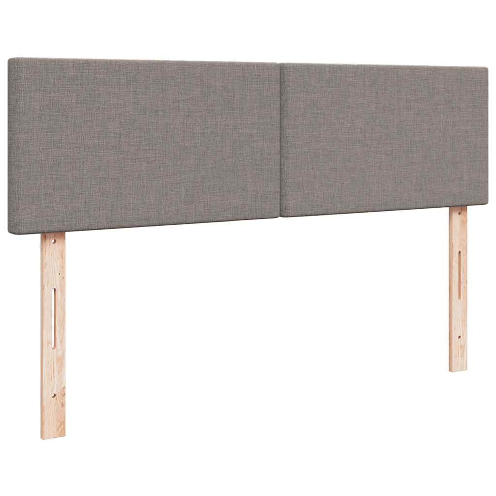 vidaXL Ottoman-Bett mit Matratzen Taupe 180x200 cm Stoff