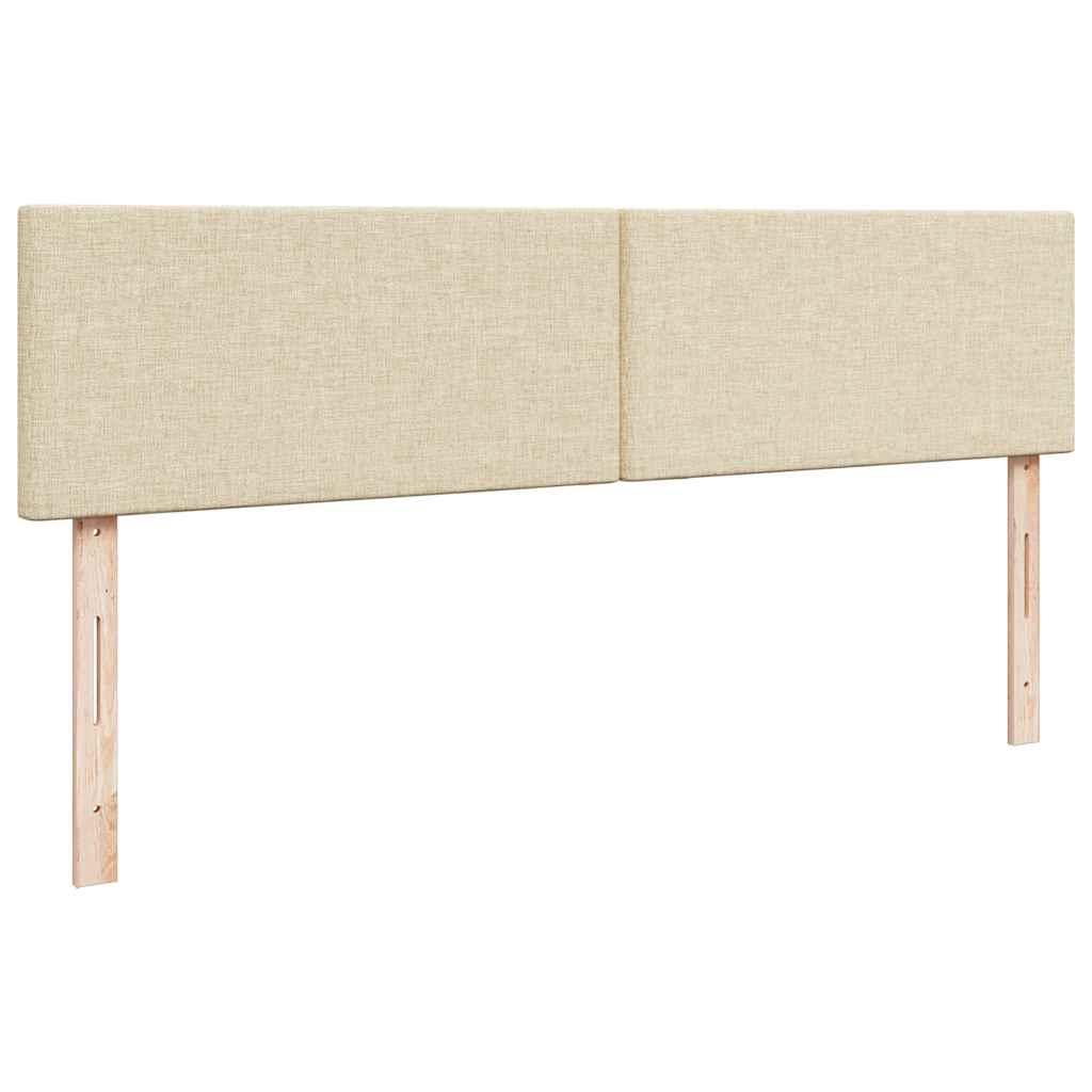 Ottoman-Bett mit Matratzen Creme 200x200 cm Stoff