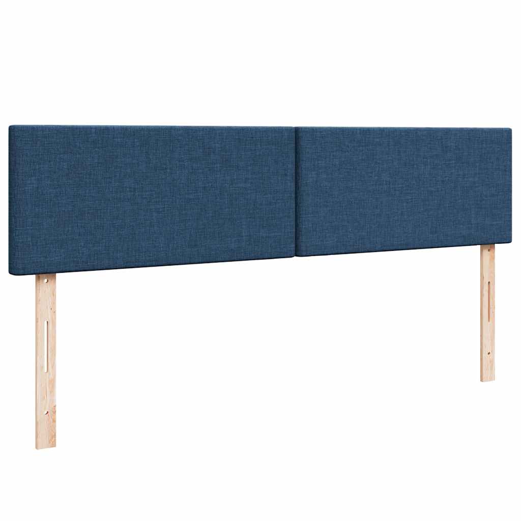 vidaXL Ottoman-Bett mit Matratzen Blau 200x200 cm Stoff
