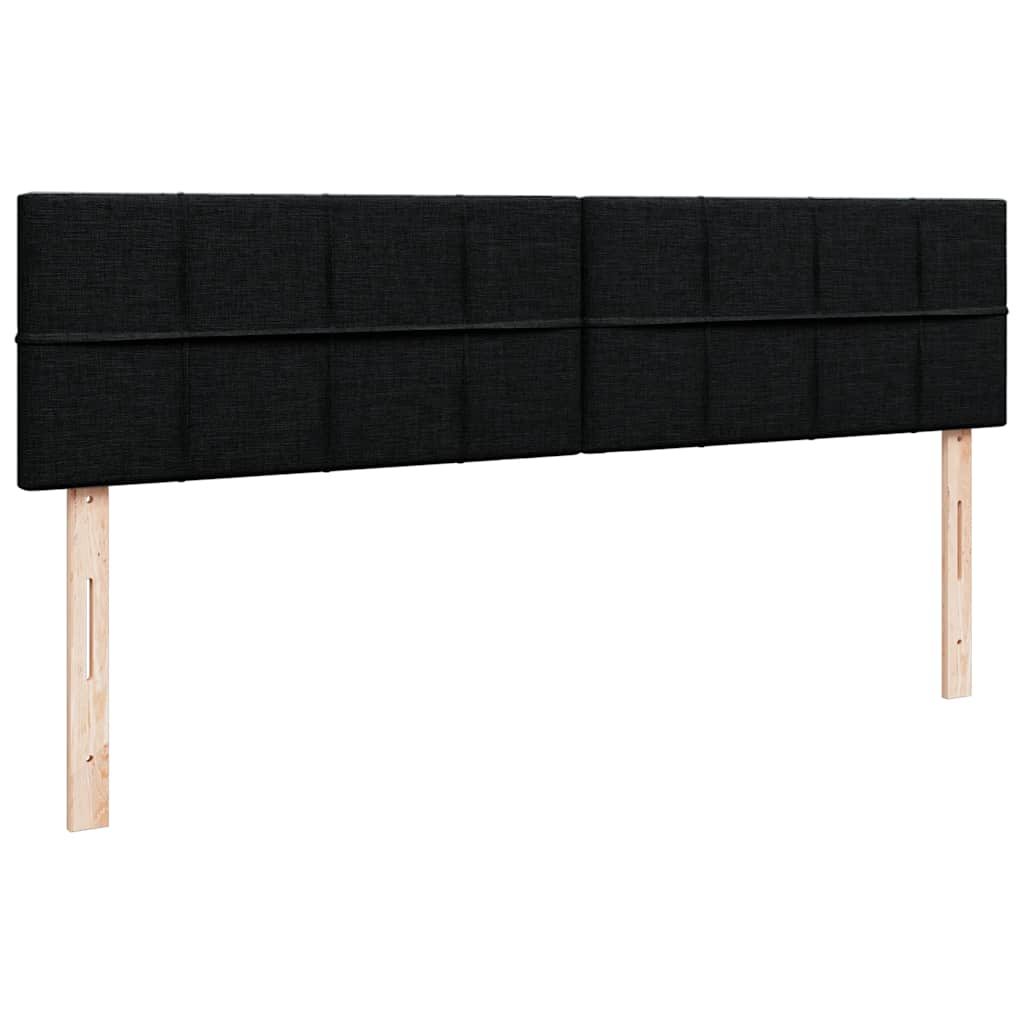 vidaXL Ottoman-Bett mit Matratzen Schwarz 180x200 cm Stoff