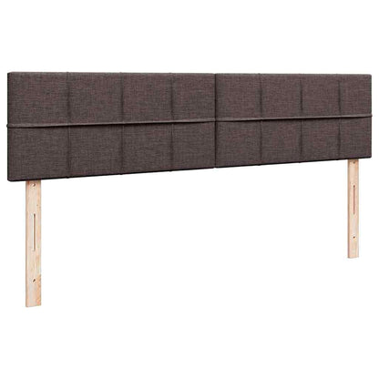 vidaXL Ottoman-Bett mit Matratzen Dunkelbraun 180x200 cm Stoff