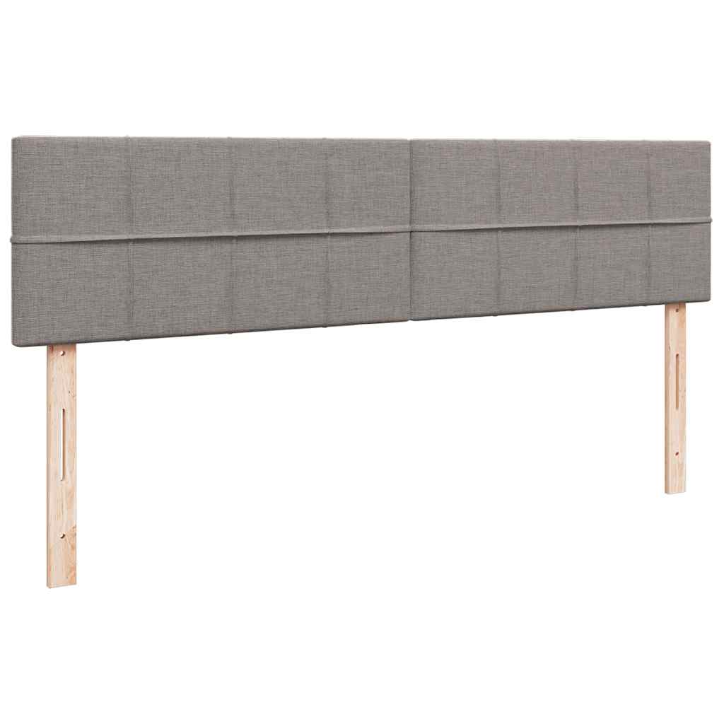 vidaXL Ottoman-Bett mit Matratzen Taupe 180x200 cm Stoff