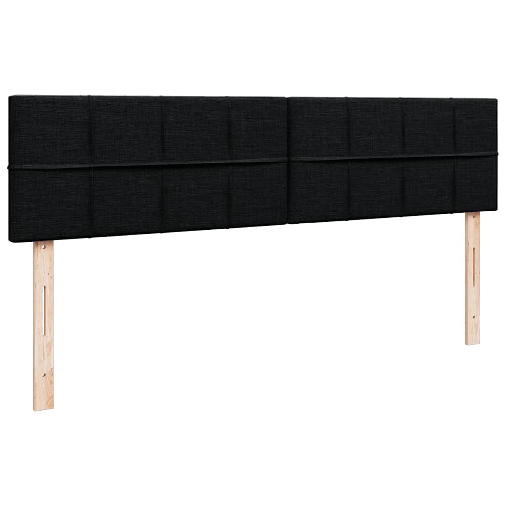 vidaXL Ottoman-Bett mit Matratzen Schwarz 200x200 cm Stoff
