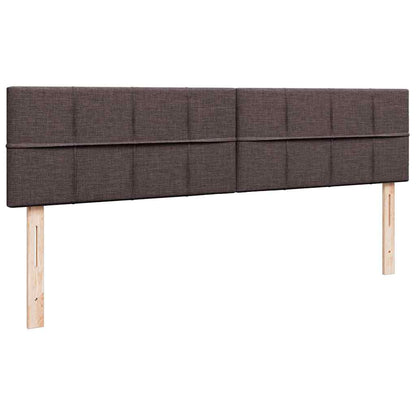 vidaXL Ottoman-Bett mit Matratzen Dunkelbraun 200x200 cm Stoff