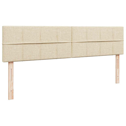 vidaXL Lit ottoman avec matelas Crème 200x200 cm Tissu