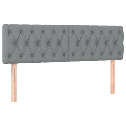 Ottoman-Bett mit Matratzen Hellgrau 160x200 cm Stoff