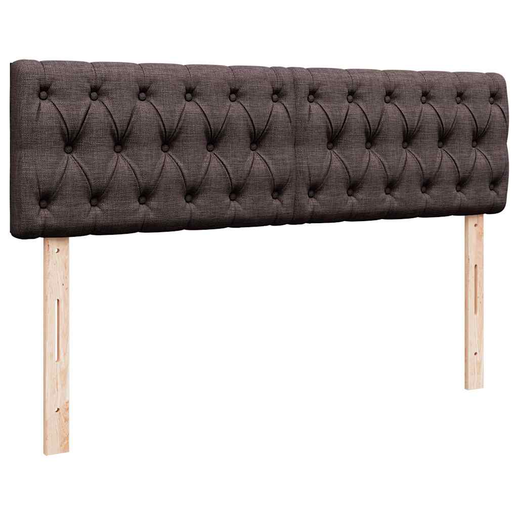 Ottoman-Bett mit Matratzen Dunkelbraun 160x200 cm Stoff