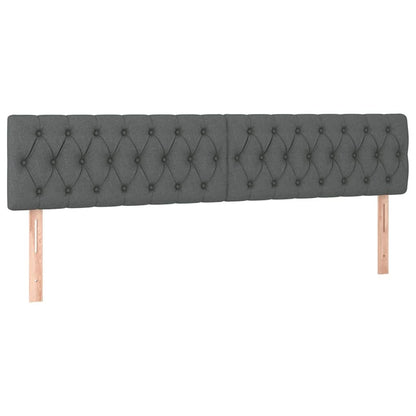 vidaXL Ottoman-Bett mit Matratzen Dunkelgrau 180x200 cm Stoff