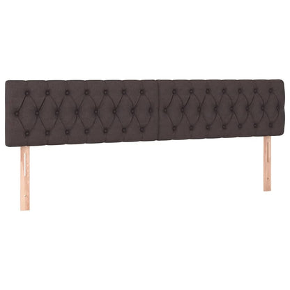 vidaXL Ottoman-Bett mit Matratzen Dunkelbraun 180x200 cm Stoff