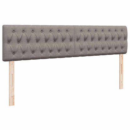 vidaXL Ottoman-Bett mit Matratzen Taupe 180x200 cm Stoff