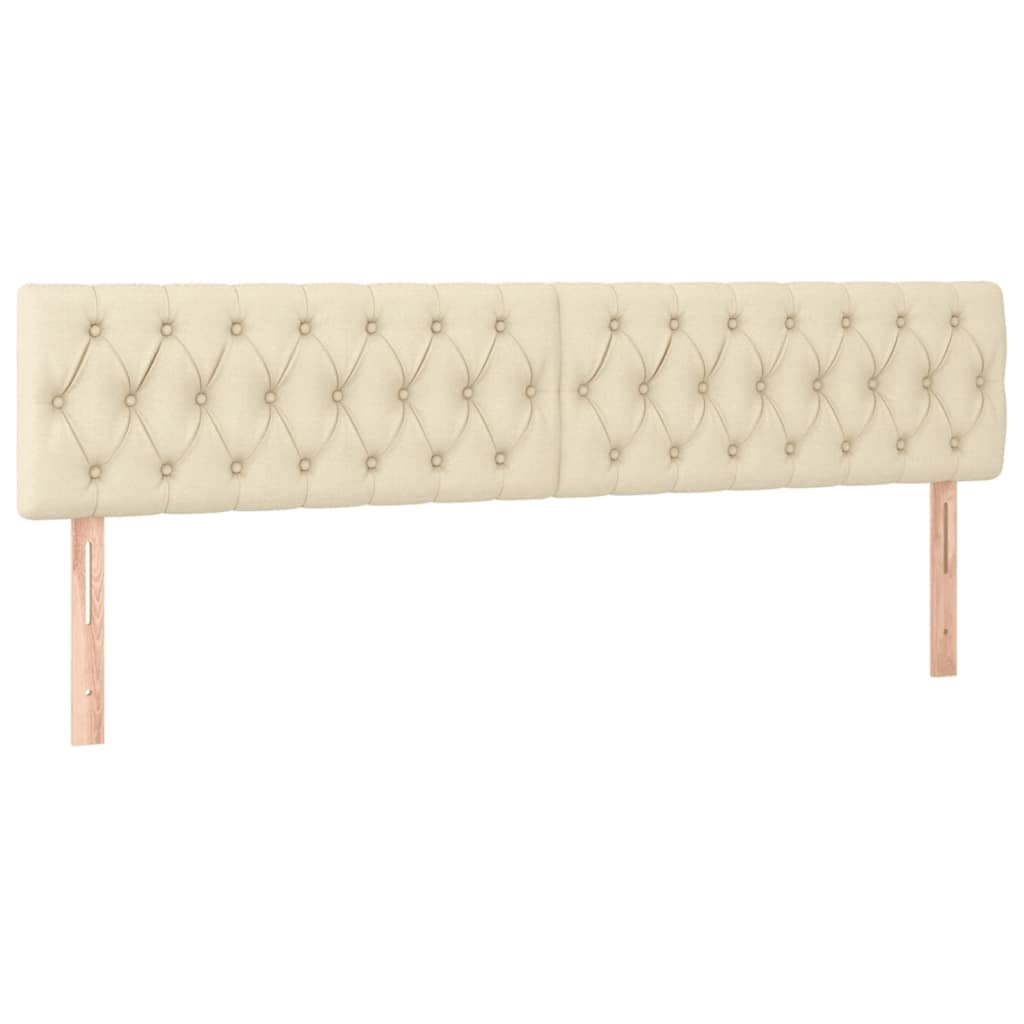 vidaXL Lit ottoman avec matelas Crème 180x200 cm Tissu