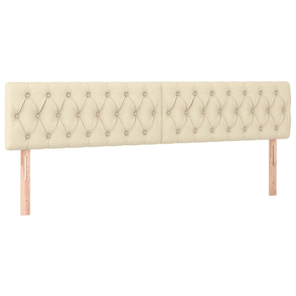 vidaXL Lit ottoman avec matelas Crème 180x200 cm Tissu