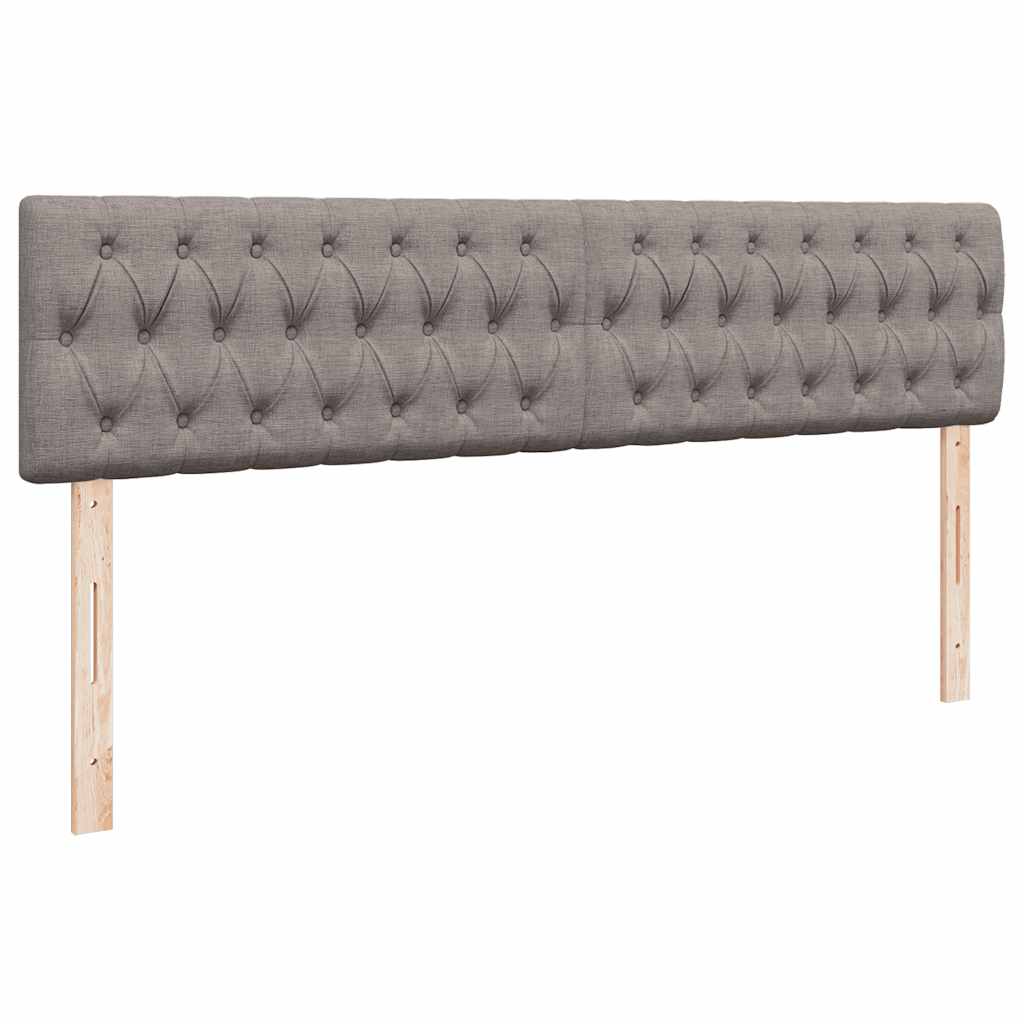 vidaXL Ottoman-Bett mit Matratzen Taupe 200x200 cm Stoff