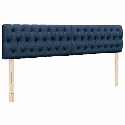 Ottoman-Bett mit Matratzen Blau 200x200 cm Stoff