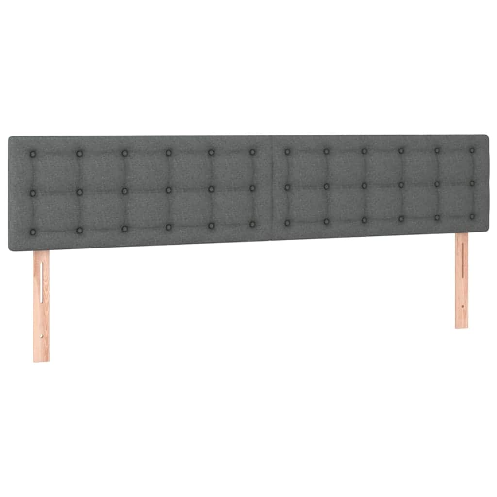 vidaXL Ottoman-Bett mit Matratzen Dunkelgrau 180x200 cm Stoff