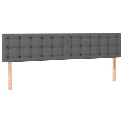 vidaXL Ottoman-Bett mit Matratzen Dunkelgrau 180x200 cm Stoff
