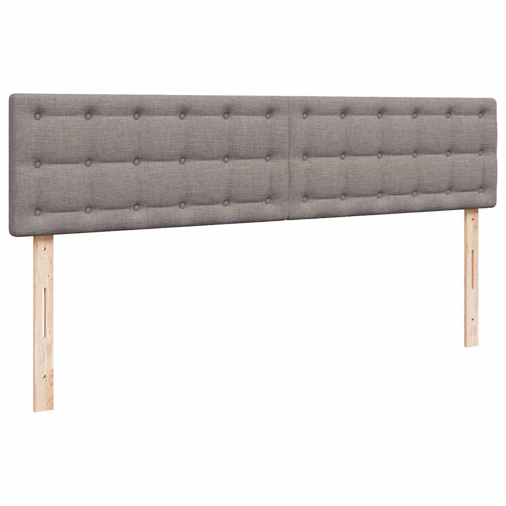 vidaXL Ottoman-Bett mit Matratzen Taupe 180x200 cm Stoff