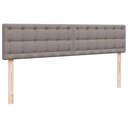 vidaXL Ottoman-Bett mit Matratzen Taupe 180x200 cm Stoff