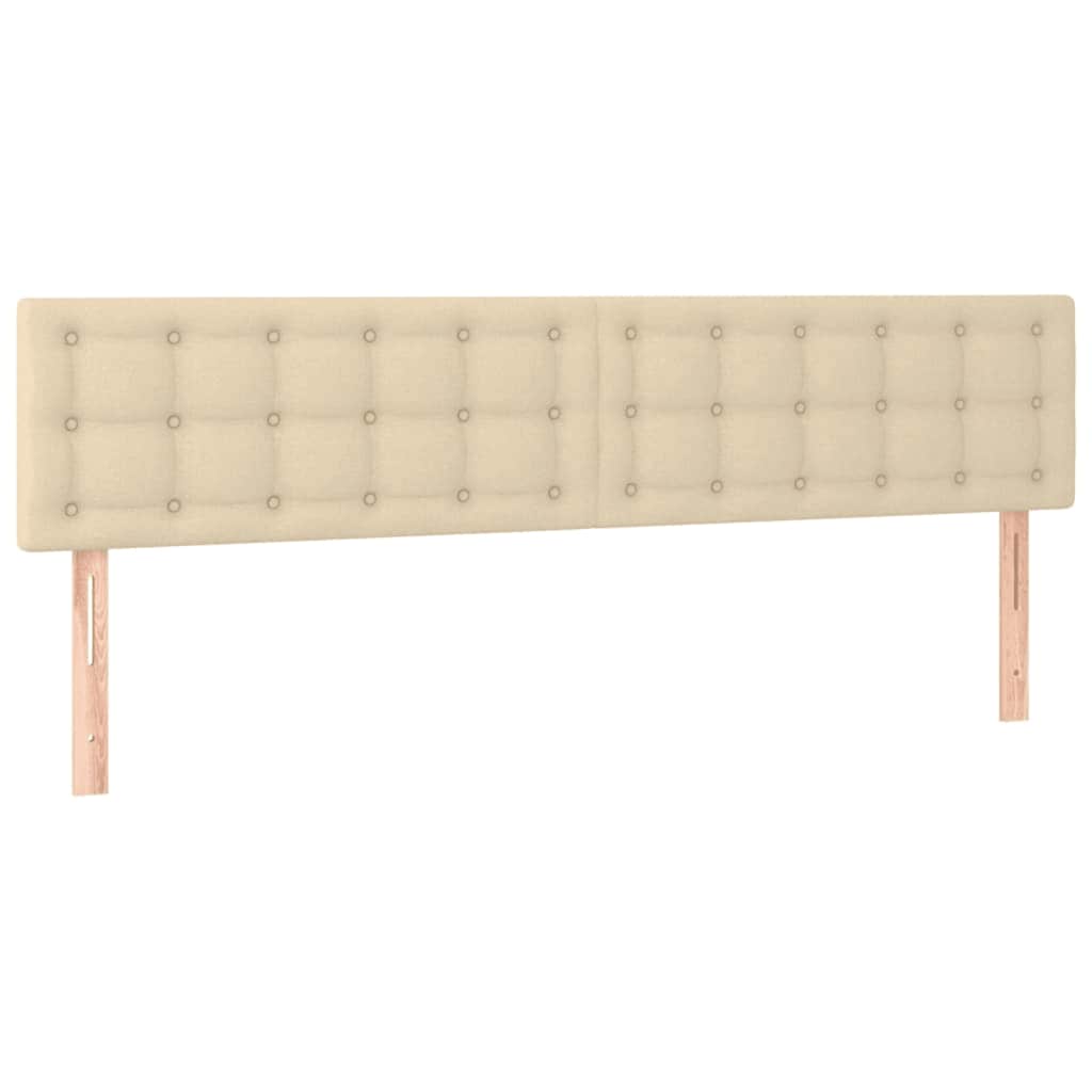 Ottoman-Bett mit Matratzen Creme 180x200 cm Stoff