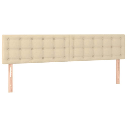 Ottoman-Bett mit Matratzen Creme 180x200 cm Stoff