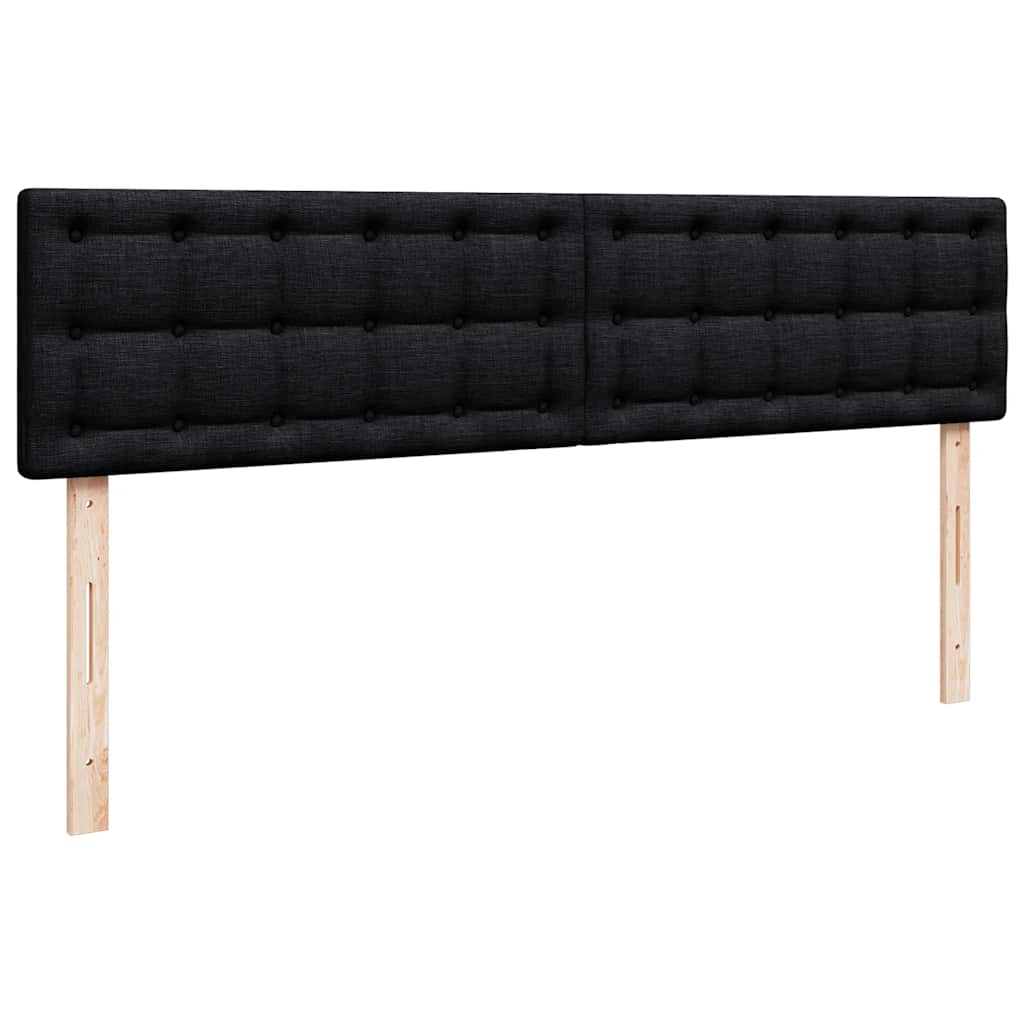 vidaXL Ottoman-Bett mit Matratzen Schwarz 200x200 cm Stoff