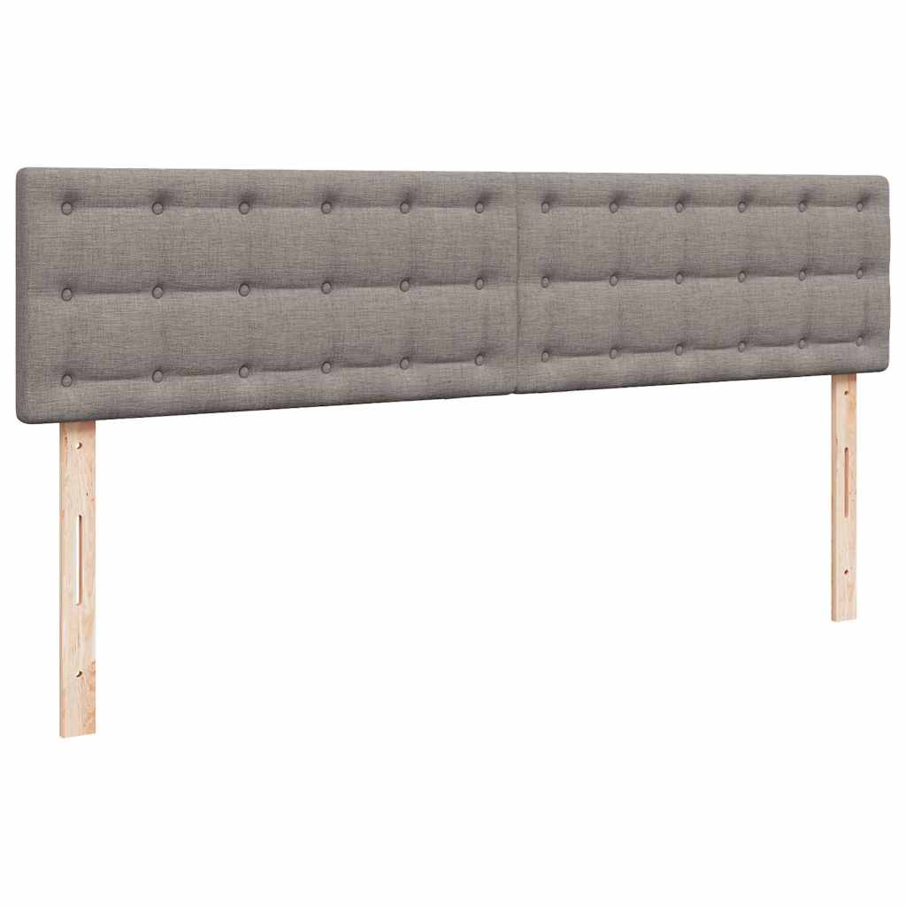 vidaXL Ottoman-Bett mit Matratzen Taupe 200x200 cm Stoff