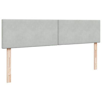 vidaXL Ottoman-Bett mit Matratzen Hellgrau 180x200 cm Samt
