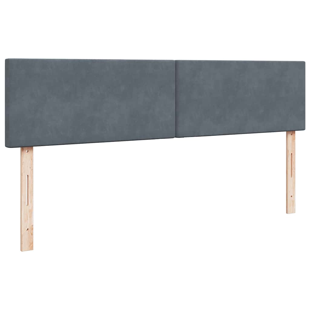 vidaXL Ottoman-Bett mit Matratzen Dunkelgrau 180x200 cm Samt