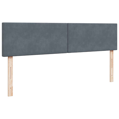vidaXL Ottoman-Bett mit Matratzen Dunkelgrau 180x200 cm Samt