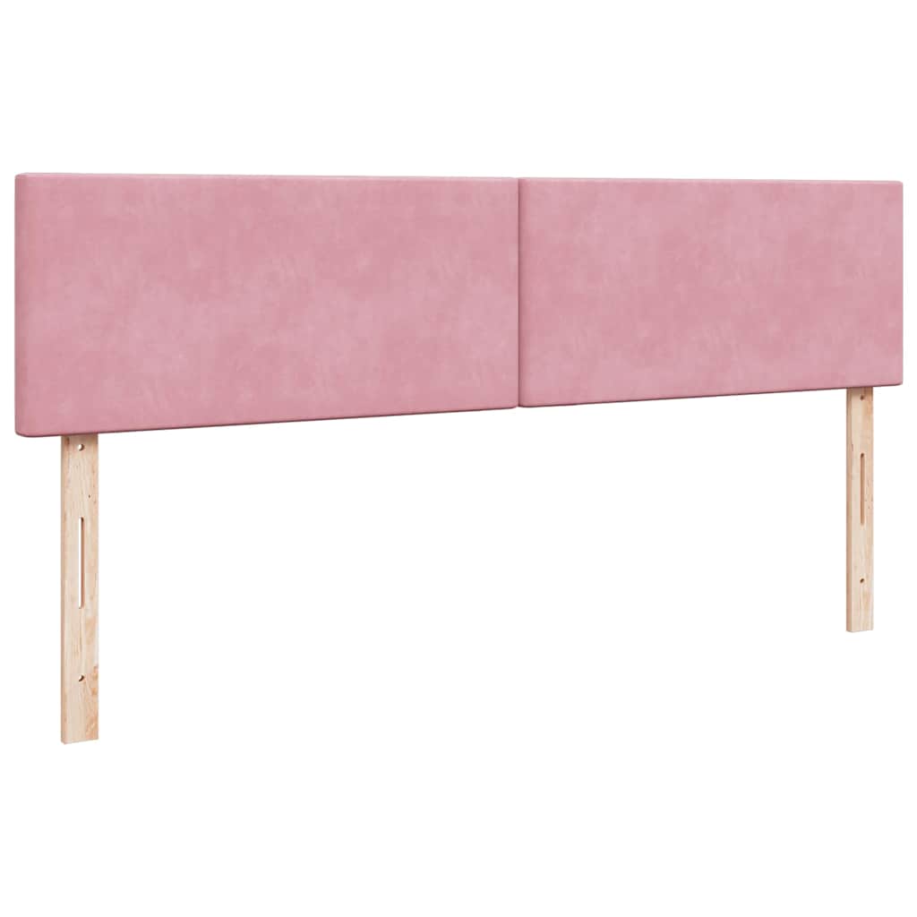 vidaXL Ottoman-Bett mit Matratzen Rosa 180x200 cm Samt
