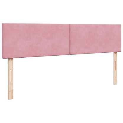 vidaXL Ottoman-Bett mit Matratzen Rosa 180x200 cm Samt