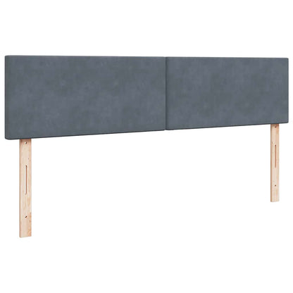 vidaXL Ottoman-Bett mit Matratzen Dunkelgrau 200x200 cm Samt