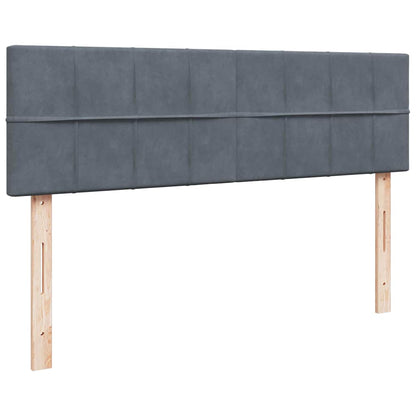 vidaXL Ottoman-Bett mit Matratzen Dunkelgrau 160x200 cm Samt