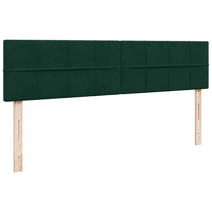 vidaXL Ottoman-Bett mit Matratzen Dunkelgrün 160x200 cm Samt