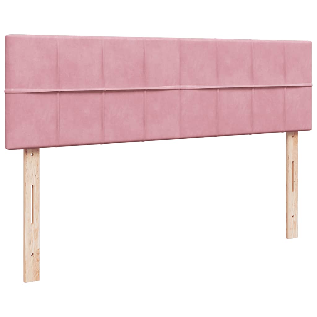 vidaXL Ottoman-Bett mit Matratzen Rosa 160x200 cm Samt
