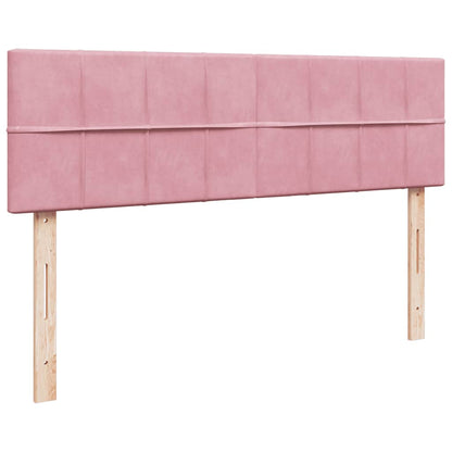 vidaXL Ottoman-Bett mit Matratzen Rosa 160x200 cm Samt
