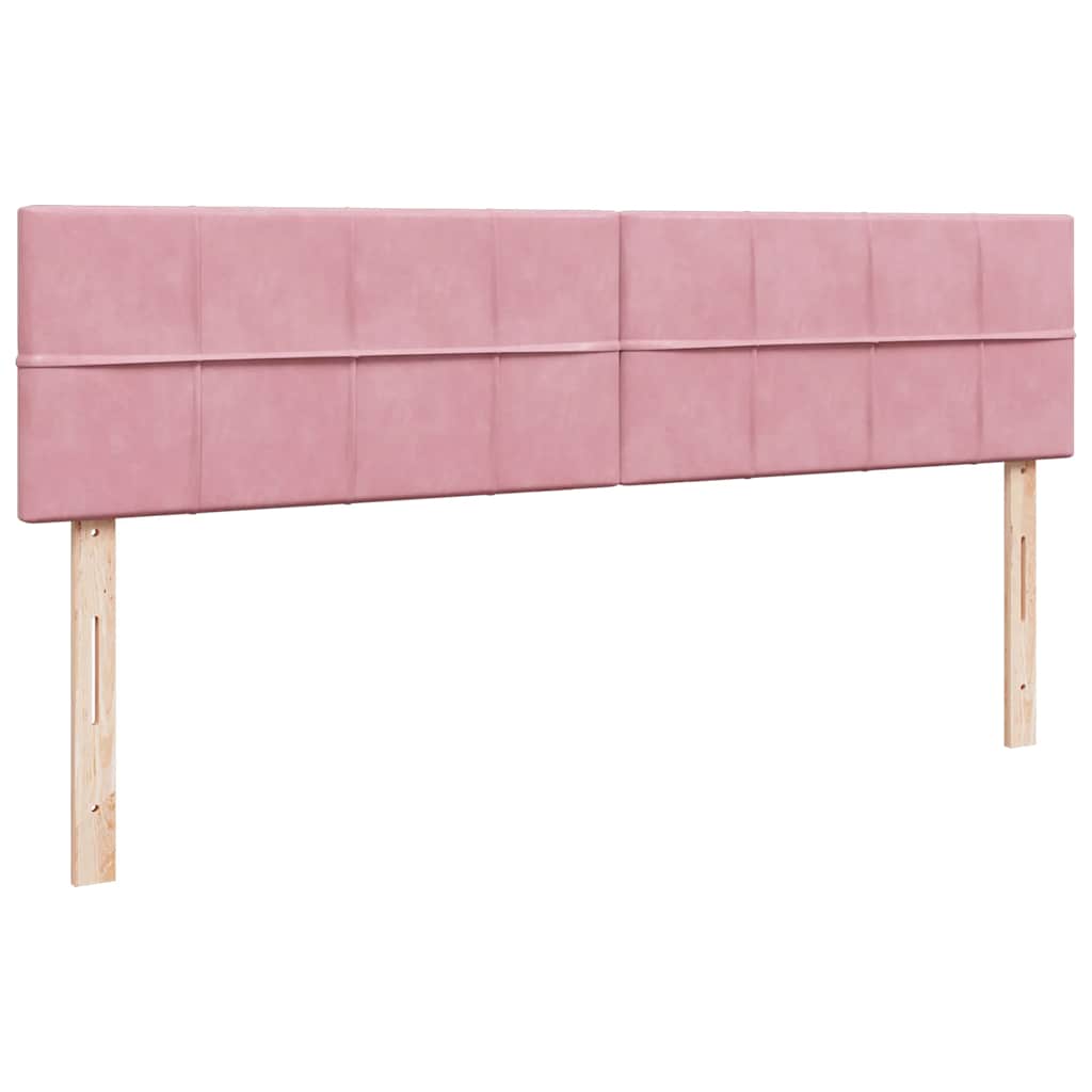 Ottoman-Bett mit Matratzen Rosa 180x200 cm Samt
