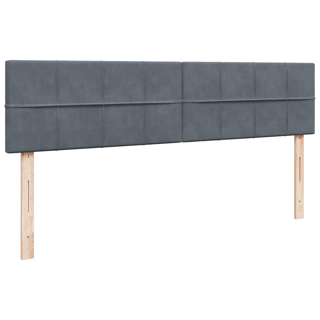 vidaXL Ottoman-Bett mit Matratzen Dunkelgrau 200x200 cm Samt