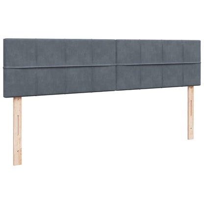 vidaXL Ottoman-Bett mit Matratzen Dunkelgrau 200x200 cm Samt