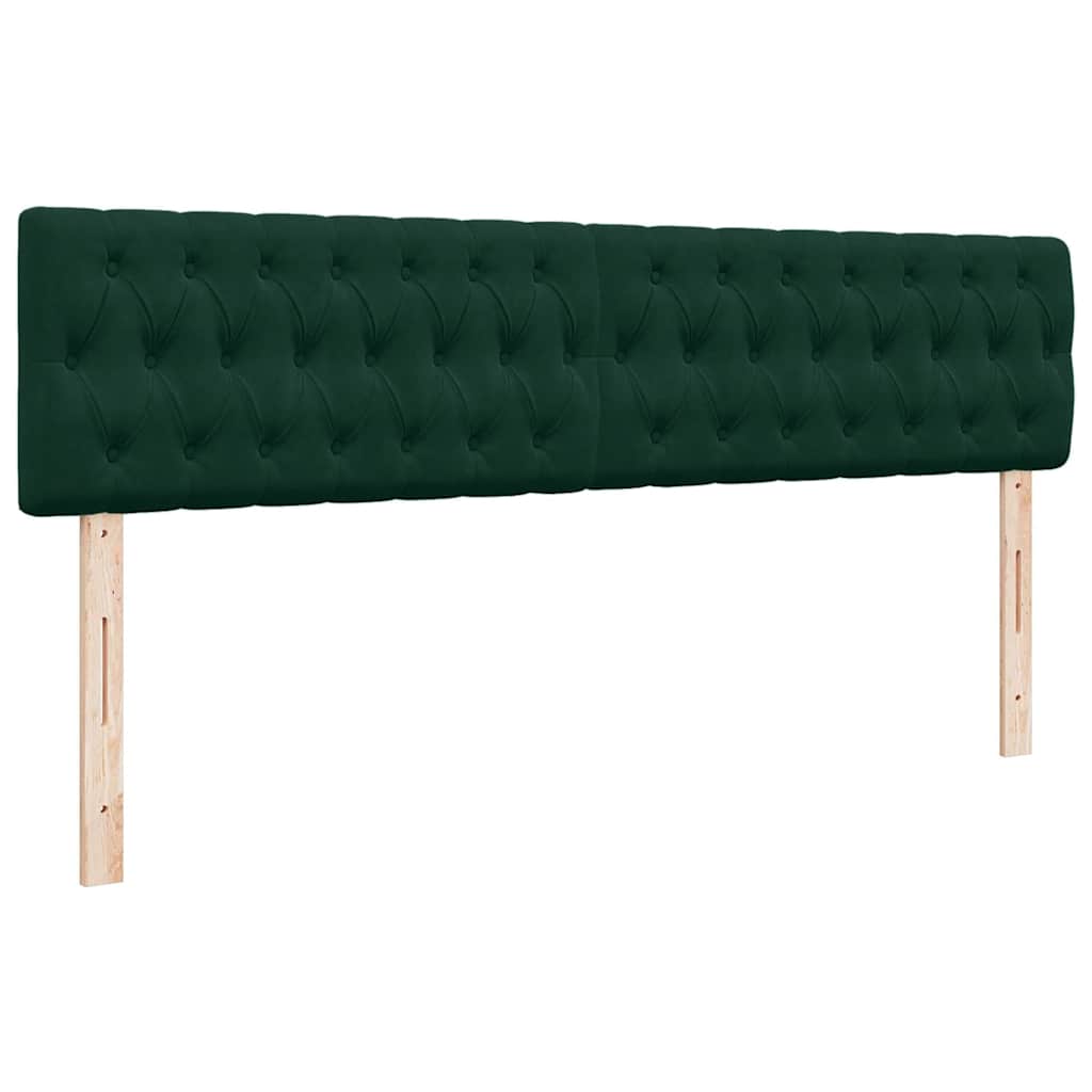 vidaXL Ottoman-Bett mit Matratzen Dunkelgrün 160x200 cm Samt