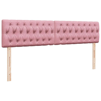 Ottoman-Bett mit Matratzen Rosa 160x200 cm Samt