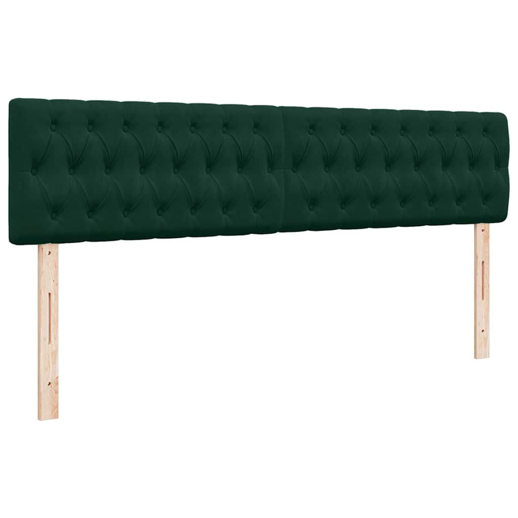 vidaXL Ottoman-Bett mit Matratzen Dunkelgrün 180x200 cm Samt