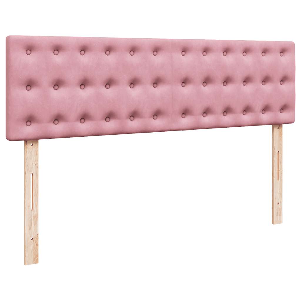 Ottoman-Bett mit Matratzen Rosa 160x200 cm Samt