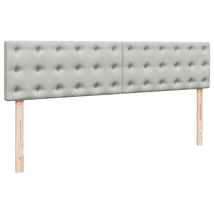 vidaXL Ottoman-Bett mit Matratzen Hellgrau 180x200 cm Samt