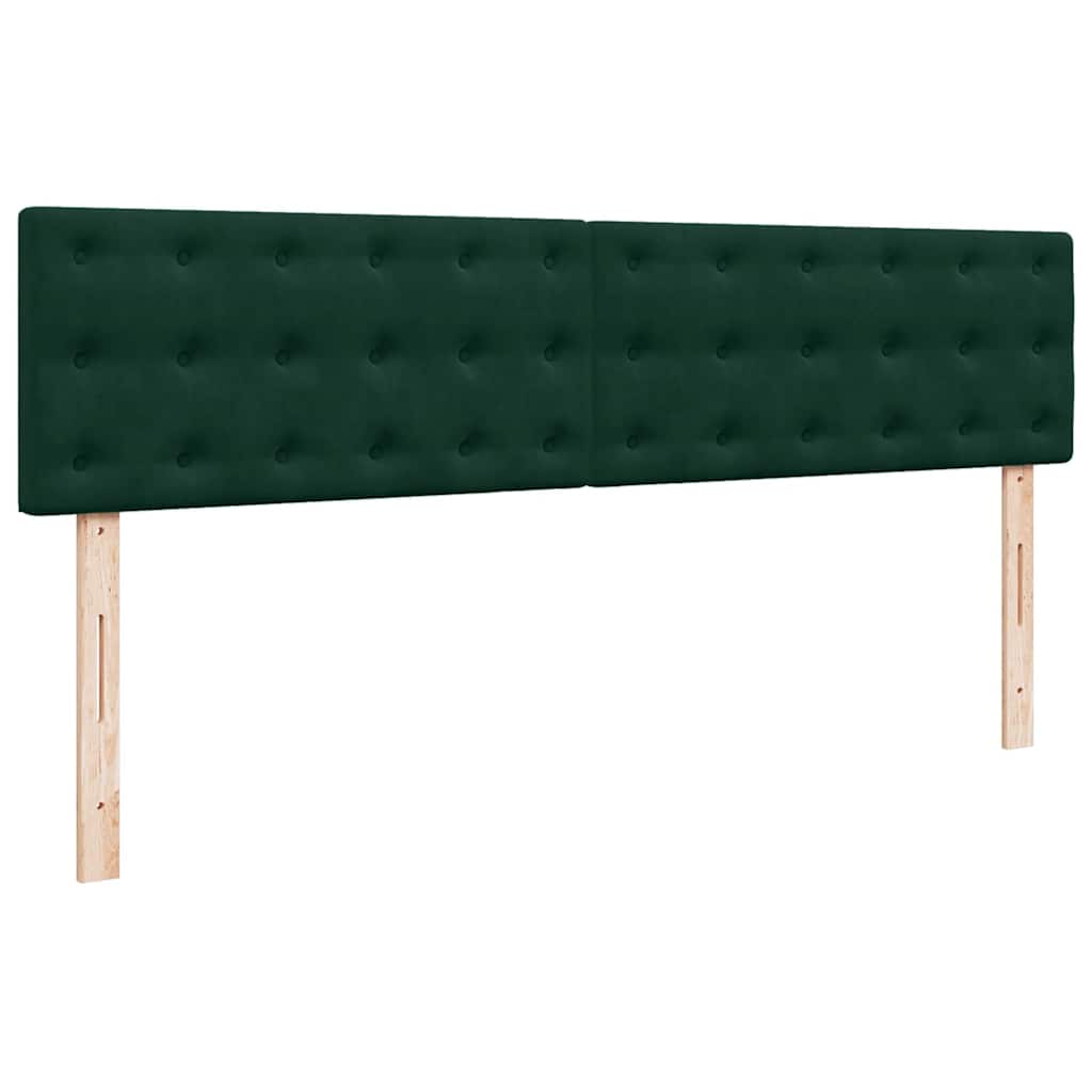 vidaXL Ottoman-Bett mit Matratzen Dunkelgrün 180x200 cm Samt