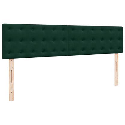 vidaXL Ottoman-Bett mit Matratzen Dunkelgrün 180x200 cm Samt